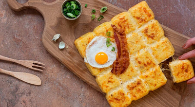 Recette des Hashbrowns, oeuf de caille et bacon